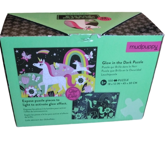 Unicorns Glow-in-the-dark Puzzle : 100 Pieces, Game by Mudpuppy - Picture 3 of 4